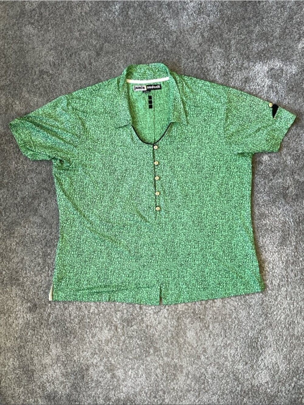 EC Jamie Sadock Short Sleeve Lightweight Top Green / Black - Size XL